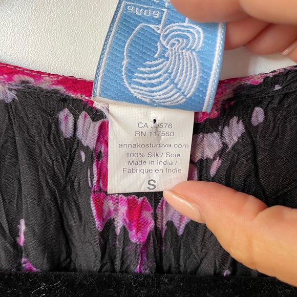 Anna Kosturova Silk Wrap Maxi Dress Black - Picture 5 of 6